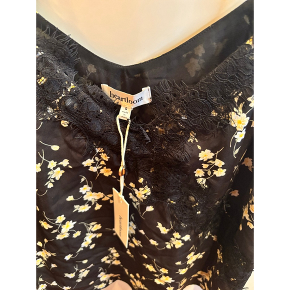 Women heartloom Cami Top Size S Black Floral - Picture 5 of 5